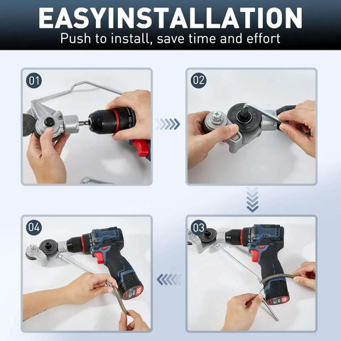 Easy installation steps for Beefed-Up Heavy Duty Metal Nibbler Drill Attachment