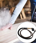 Kicked Up High Performance Pneumatic Pencil Die Grinder Pumping A Slick 23500 Rpm With A Bending Head For Precision Engraving Polishing Deburring And Chamfering Built For The Daily Grind tool hose attached to a wooden surface with dust during use.