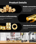 1/4-20 Heat Set Threaded Inserts For 3D Printing, 60 Pieces Brass Knurled Nuts and 3D printer setup in workshop