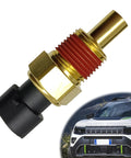 Dunviku engine coolant temperature sensor with brass body, red threaded seal, and black connector