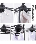 Installation guide for Plug In Pendant Light With Cord In Black Metal Cage And Crystal Accents display, showing ease of assembly.