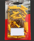 200 Pack Self Tapping Wall Anchors With Metal Screws M6x30mm Plastic Expansion Tube Fastener Kit, packed in blister card