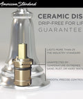 Studio S Valve Trim Kit With One Piece Ceramic Cartridge For Drip Free Smooth Water Control, Double Ceramic Pressure Balance