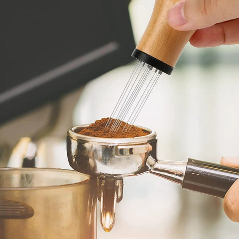 Espresso Coffee Stirrer Tamper And Leveler Tool For Bean Grinder Ground Coffee Distributor Needle Whisk used on espresso grounds