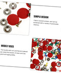 50 Pcs Headliner Repair Kit For Car Roof Liner Fixing Rivets And Interior Ceiling Cloth with red fabric-covered screws