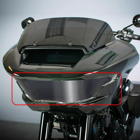 Headlamp Guard For Harley Road Glide CVO ST And FLTRXSE 2023 2025 Ride Ready Lightweight PC Headlight Cover installed on motorcycle