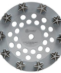 Star Turbo 7 Inch Diamond Cup Wheel With 10 Segment Turbo Design For Concrete Grinding Leveling And Quick Glue Coating Epoxy Mastic Thinset Grout And Mortar Removal, top view