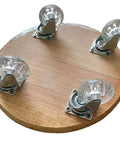 Heavy Duty Caster Wheels With Brakes For Furniture And Workbenches Top Plate Swivel Casters Polyurethane Tread on Wooden Base