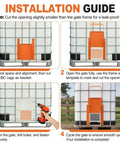 Installation guide for Heavy Duty Sliding Grain Gate For Ibc Tote With A Knockout Manual Flow Control Lever Built Tough From Top Shelf Alloy Steel displaying steps.