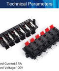 15 Piece Speaker Spring Terminal Clips 12 Way Push Release Connectors For Audio Wiring Terminal Strip Block DIY Speaker Build Kit