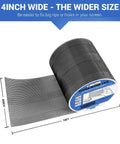 Easy Patch Window Screen Repair Kit With 4 Inch By 10 Foot Fiberglass Mesh Tape shown unrolled with measurements