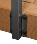 Built Tight 38 Ft Deck Cable Railing Kit With Marine Grade Stainless Steel Wire face mount post installation close-up.