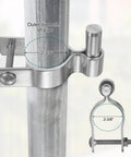 Chain Link Fence Gate Hinge Set 2 Pack 304 Stainless Steel Heavy Duty Hinges Built To Last Fits 2 3/8 Inch Gates T Post Pipe Kit