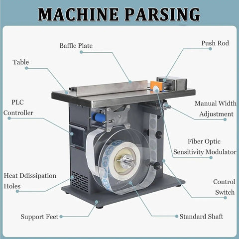 Semi Automatic Right Angle Labeling Machine With Plc Control And Fiber Optic Sensor Adjustable Speed for precise labeling features.