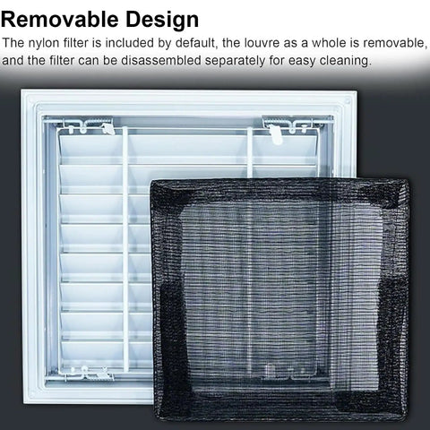 Removable 30 By 30 Inch Solid Steel Air Return Vent Cover With Built In Filter Grid in black finish for easy cleaning and maintenance.