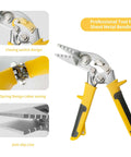 3 Inch Hand Seamers Sheet Metal Bender Tool with straight jaw and ergonomic handle for precise bending and flattening metal.