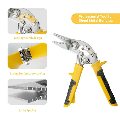 3 Inch Hand Seamers Sheet Metal Bender Tool with straight jaw and ergonomic handle for precise bending and flattening metal.