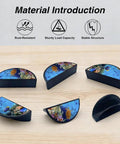 2 Pack Sea Coral Tropical Fish Cabinet Handles Black 3 Inch Hole Center Semicircle Drawer Pulls, Heavy Duty Zinc Alloy Hardware For Kitchen, Bathroom Vanity, And Dresser, Modern Home Upgrade displayed on wood surface