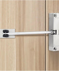 Automatic Door Closer No Brainer Self Closing for 180 Degree Openings Easy Install Adjustable Power Zinc Alloy Body on wooden door