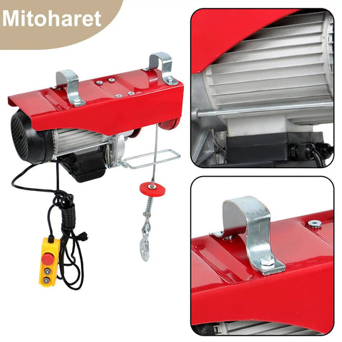 Heavy Duty PA1000 Electric Hoist 2200 Lbs Capacity Wired Remote Control with metal strap and motor for lifting tasks