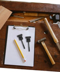 Spare Tire Mounting Bolt Kit Bolt On Spare Tire Hold Down For Broad Vehicle Compatibility on clipboard with pencil and tools