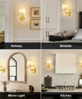 Top Tier Battery Operated Wall Sconces With Wrinkle Free Fabric Shade And Handy Remote Control For Chill Ambient Bedroom Lighting Modern Room Upgrade Set displayed in hallway, bedside, mirror light, and kitchen settings.