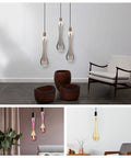 Oversized Edison Style Light Bulbs With E26 Base Amber Glass 4W Warm White 2200K Dimmable LED Filament Bulbs Giant Vintage Decor