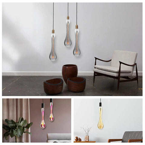 Oversized Edison Style Light Bulbs With E26 Base Amber Glass 4W Warm White 2200K Dimmable LED Filament Bulbs Giant Vintage Decor