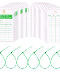 Fire Extinguisher Safety Inspection Tags 50 Pack With Green Zip Ties PVC Labels For Indoor Outdoor Use Accident Prevention Tags Multi Purpose Cable Ties For Ladders Scaffolds And Fire Safety Equipment, PVC inspection tags and green ties