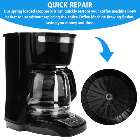 Bottom Loading Brewing Basket Stopper Kit For Coffee Makers, spring-loaded replacement for Black and Decker brew basket repair