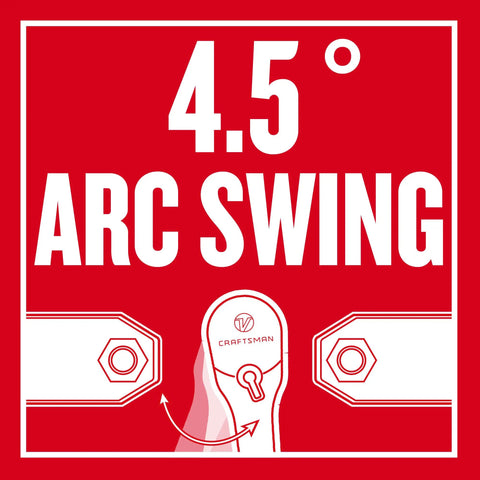 V Series One Quarter Inch Drive Ratchet With 80 Tooth, Flexible XL Head showing 4.5 degree arc swing
