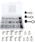 310 Piece Hydraulic Grease Fittings And Nipple Assortment Kit With Box For Automotive, Industrial And Farm Equipment Maintenance