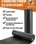 5Ft Carbon Fiber Repair Kit With 12 Inch Cloth Roll Epoxy Resin 200g And 100g Hardener For DIY Car Boat Basement Home Repairs Includes Mixing Cups Sticks Gloves Sandpaper Pro Grade carbon fiber cloth roll