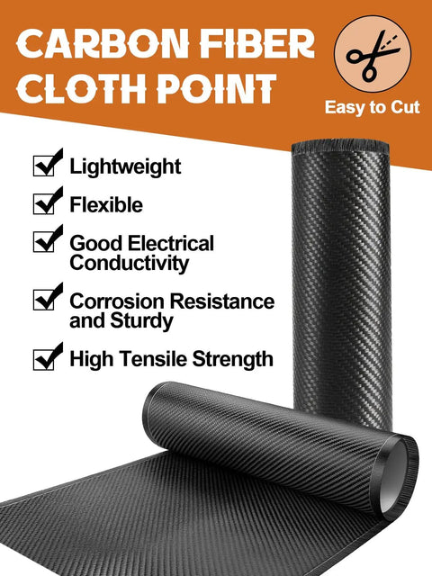 5Ft Carbon Fiber Repair Kit With 12 Inch Cloth Roll Epoxy Resin 200g And 100g Hardener For DIY Car Boat Basement Home Repairs Includes Mixing Cups Sticks Gloves Sandpaper Pro Grade carbon fiber cloth roll