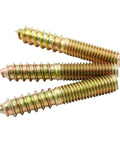 Dang Solid M8 Hanger Bolts 2 Inch Screw Set 20 Piece Heavy Duty Dowel Fasteners showcasing three heavy-duty zinc-coated screws.