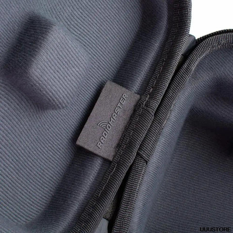 Close-up of the TX12 Transmitter EVA Case with Hard Zipper Carry Bag showing protective fabric interior