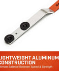 Heavy Duty Duct Stretcher Tool For HVAC Systems With Long Handle Leverage, showing lightweight aluminum construction.