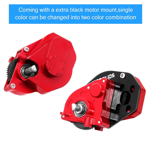 Beefy 50T Brushed RC Motor With Aluminum Alloy Gearbox For 1 24 Scale Axial SCX24 Crawler Upgrade Red Fits AXI90081 AXI00002