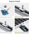 Mid Clamps For Solar Panels Unistrut 30mm 35mm Silver 20 Pack Easy Install Mounting Brackets tutorial with four installation steps