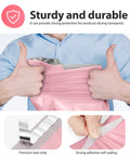 Person showcasing the strength of 14.5 X 19 Inch Poly Mailers 50 Pack Self Seal Waterproof Shipping Bags For Clothing Durable Pink Packing Envelopes