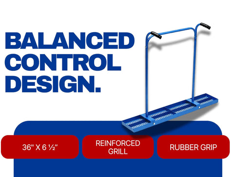 Round Hole Concrete Tamper With 36 Inch By 6 1/2 Inch Pro Grade Reinforced Grill And Rubber Grip Handle for Easy Leveling and Compacting