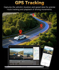 GPS tracking feature of Dual 4K Front And Rear Dash Cam for cars displayed on laptop and mobile screen with route map