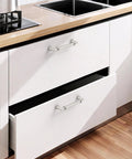Kitchen cabinet with 10 Pack 5 Inch Hole Center Cabinet Handles In Brushed Satin Nickel And Polished Nickel Finishes With 5.7 Inch Length
