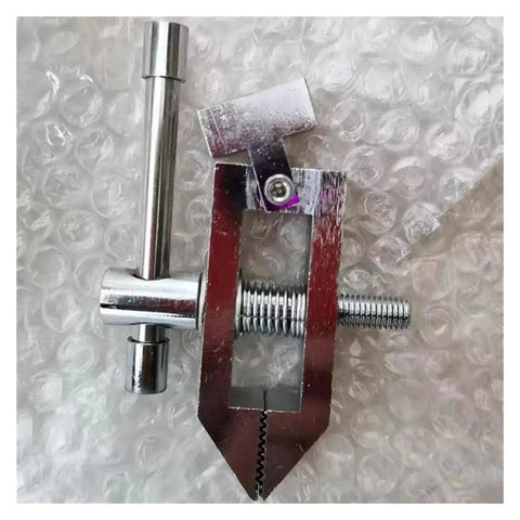 Push-Pull Force Gauge Test Bench Clamp For 0-18MM Range, 1000N Max Load, Lightweight 240G Portable Tension Chuck, DIY Tools Setup, Pro Grade Mini Bench Fixture HJJ-016 Compatible, Versatile Grip For Repeated Testing, Accurate Reading, Durable Alloy. Alloy bench clamp with screw grip for tension testing.