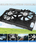 Heavy Duty Radiator Cooling Fan Assembly Including Shroud Straight Bolt On Swap For Toyota Rav4 2013 2019, dual fan setup.