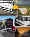 Beefy Heavy Duty Drawer Slides From 10 To 72 Inches With Lock 220kg Load Capacity Full Extension Ball Bearing Side Mount Rails