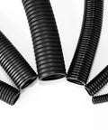 2 Inch Wire Loom Non Slit Polyethylene Corrugated Flexible Innerduct Conduit 25 Feet Black UV Rated Durable Cable Protection