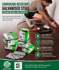 Pro Trade 16 Gauge Finish Nails 2-1/2 Inch Galvanized Straight T Head Design Smooth Collation Zero Jamming Guaranteed For Hassle Free Trim Work And Custom Woodworking 2500 Piece Box on hardwood floor during installation.