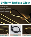 8 Pcs LED Recessed Light Kit Touch Control Dimmable 3000K Warm COB Strip Lighting flexible with no flickering and uniform glow.
