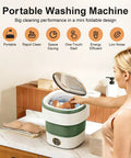 Upgrade Laundry Day To Total No Sweat With This Dope 22L Portable Foldable Washer in Lime Green, compact design.